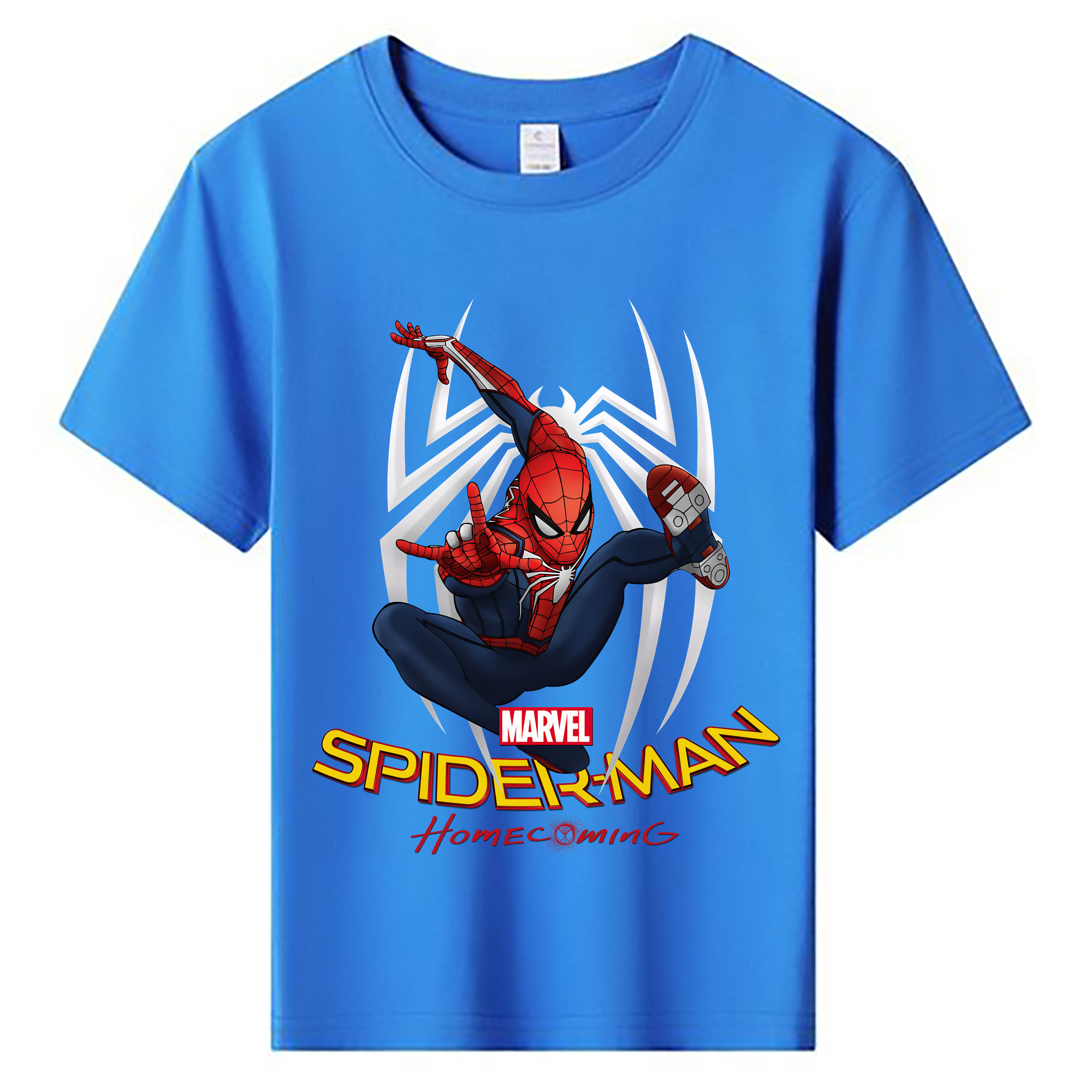 （画像用） Spider Man スパイダーマン 綿100％キッズTシャツ（フロントプリント）